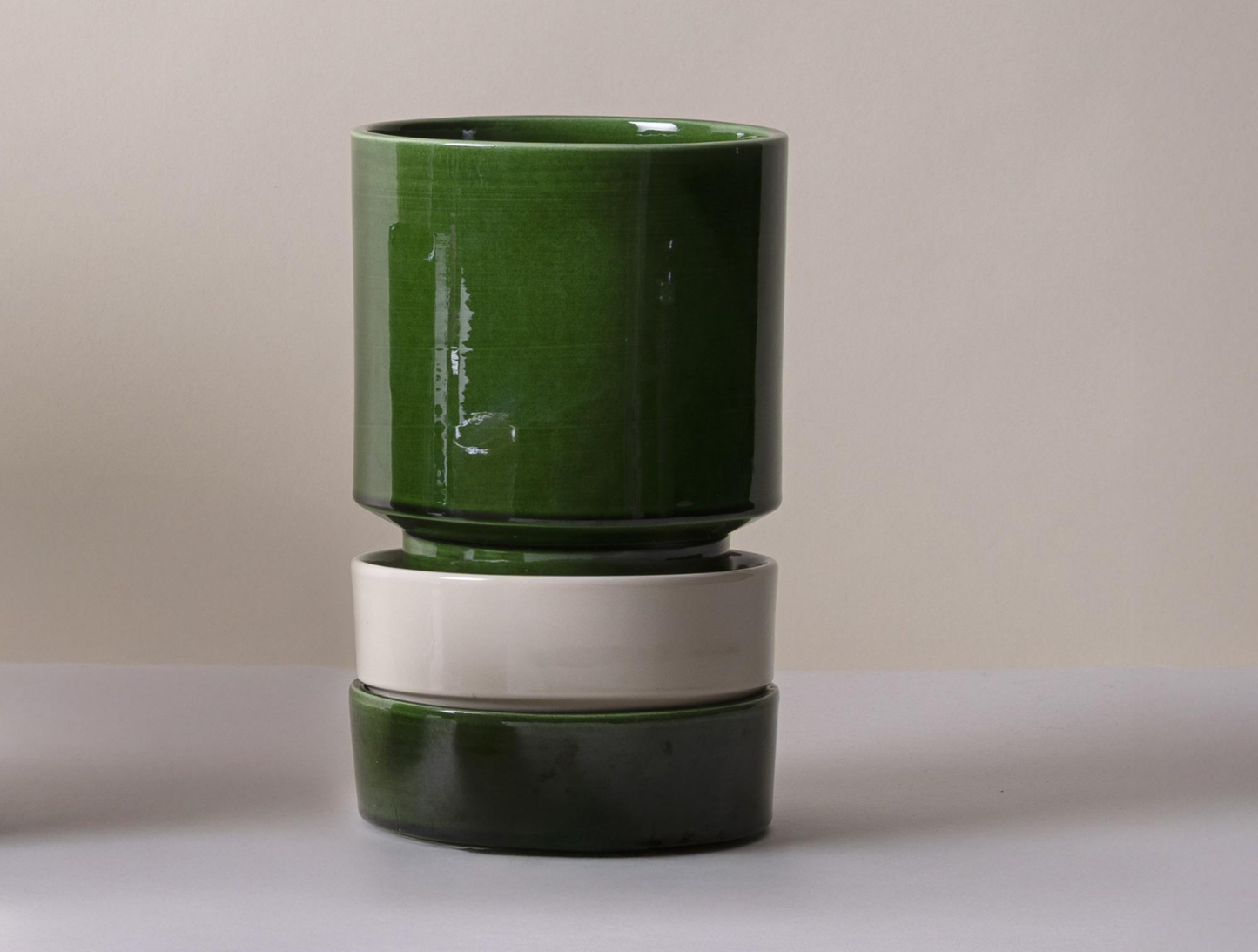 5" Hoff Glazed Saucer - Emerald