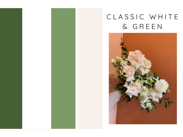 Classic Whites + Greens | Elopement Bouquet