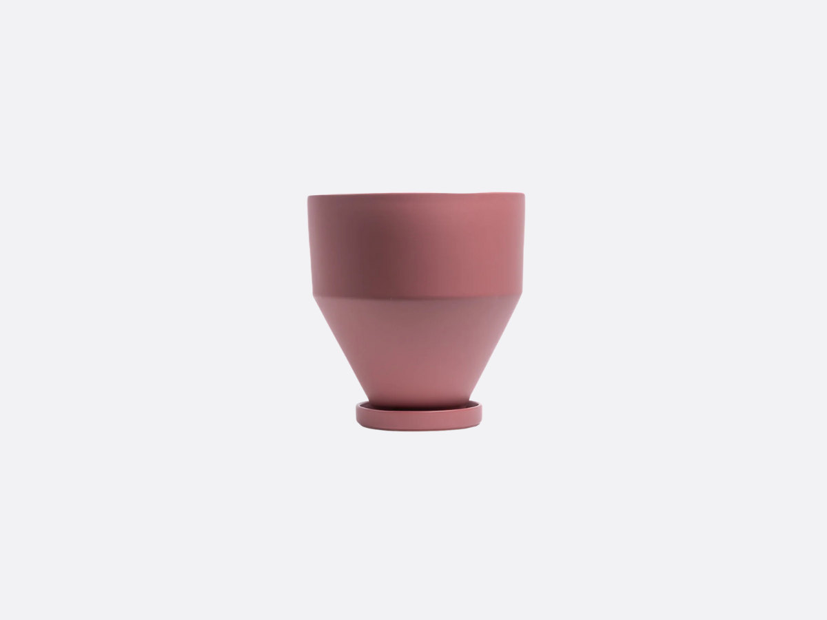 6.5" Joet Pot with Water Saucer - Dusty Rose
