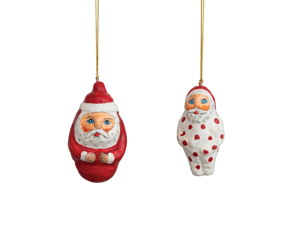 Hand Painted Santa Ornament