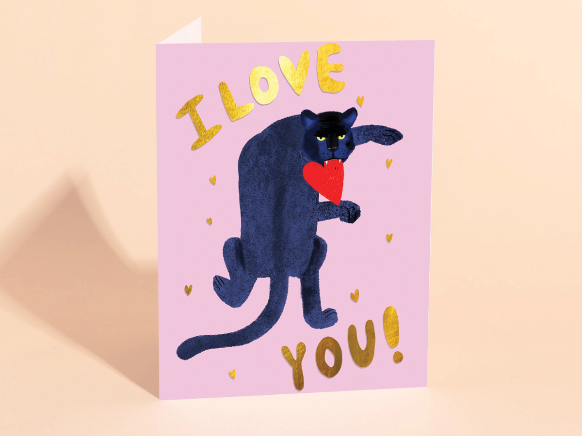 Big Cat Love - Love Card