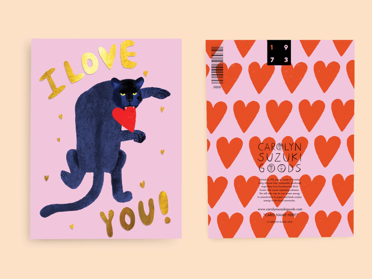 Big Cat Love - Love Card