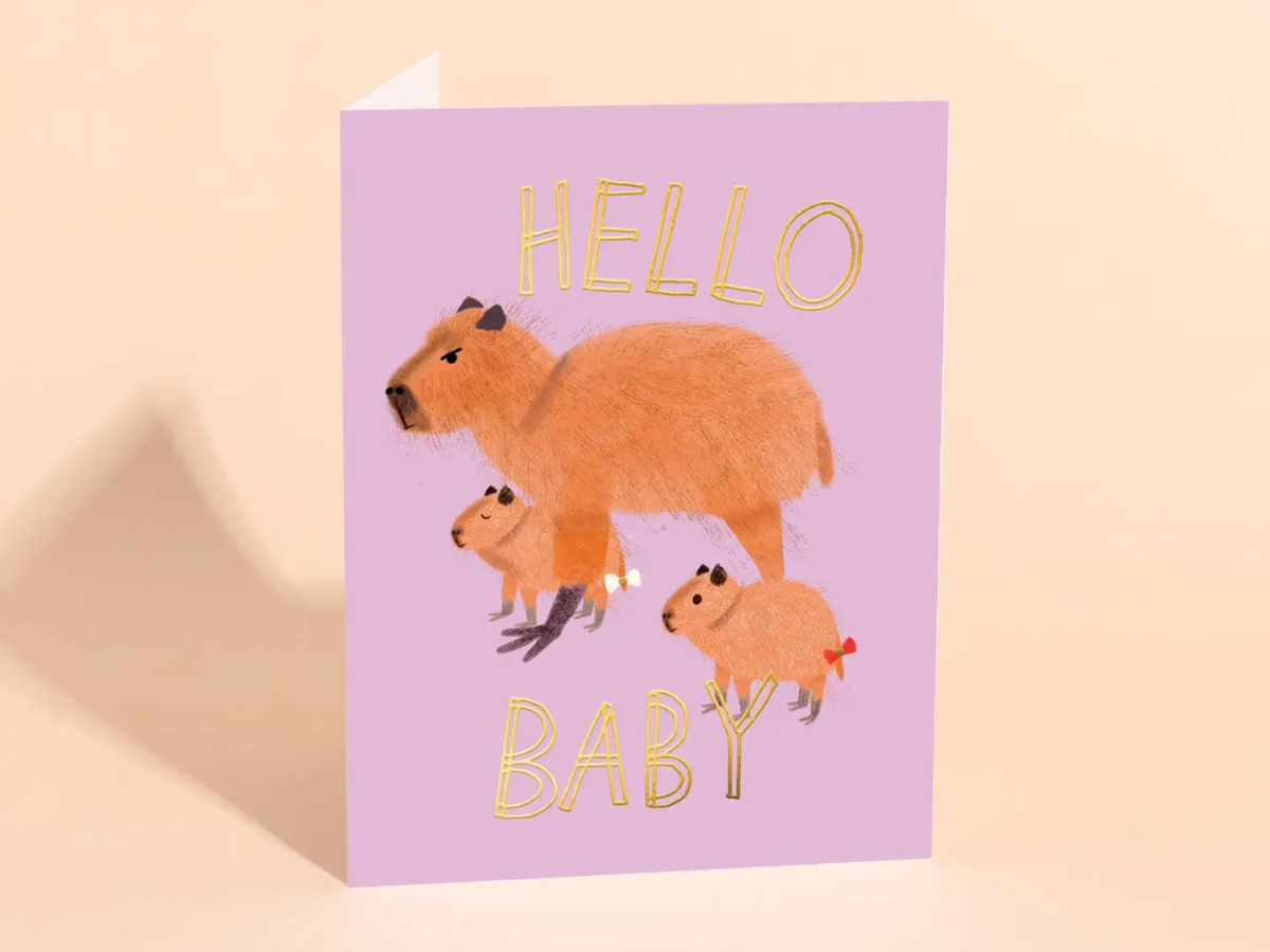Capybara Baby - Baby Card