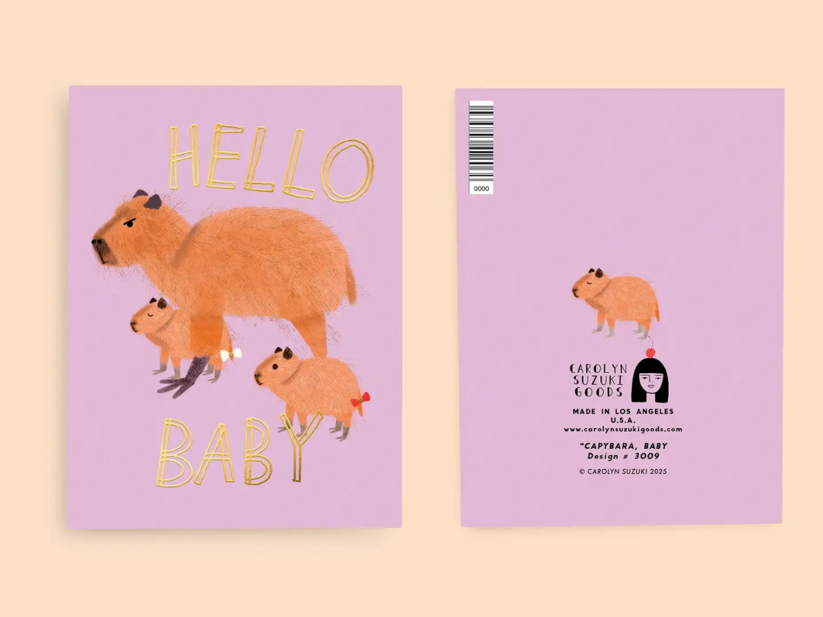 Capybara Baby - Baby Card