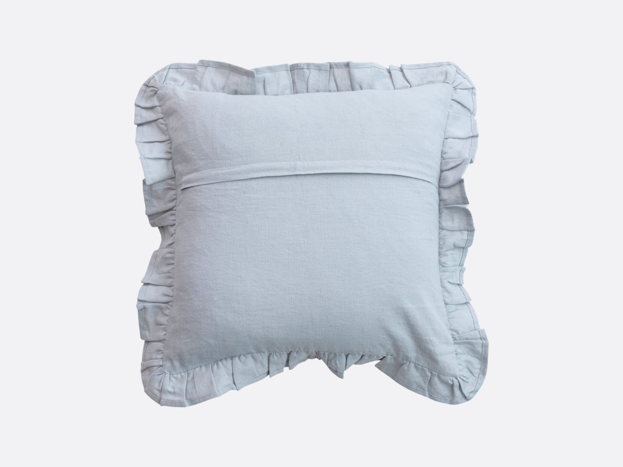 Embroidered Ruffle Pillow