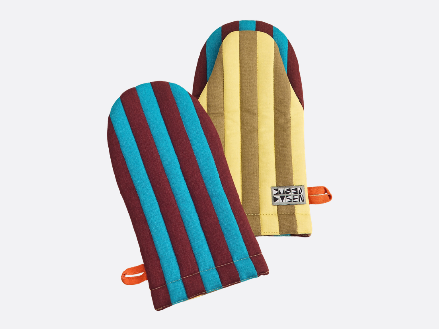 Oven Mitt - Dragonfly Stripe Quilted