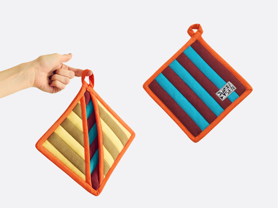 Pot Holder - Dragonfly Stripe Quilted