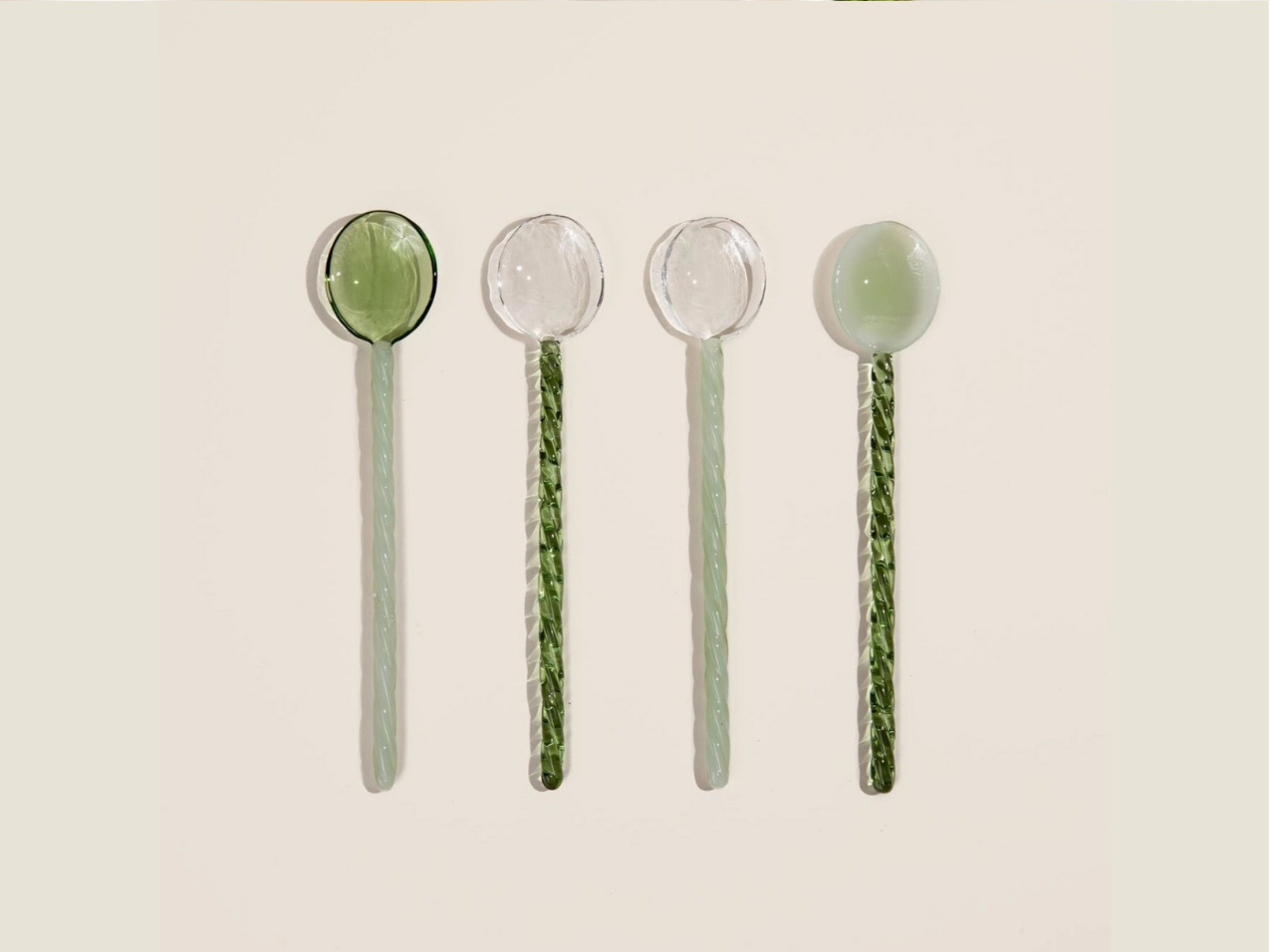Glass Spoons - Set of 4