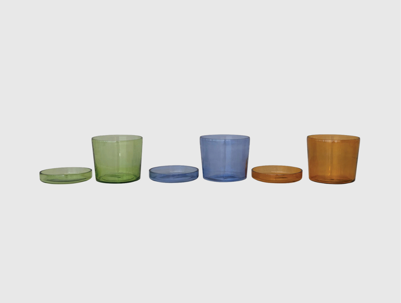 Recycled Hand-Blown Glass Pot