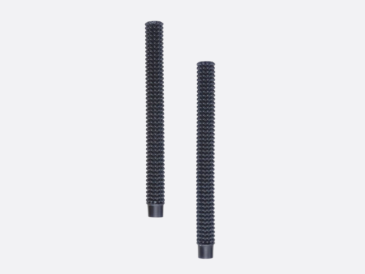 Black Hobnail Taper Candles - Set of 2