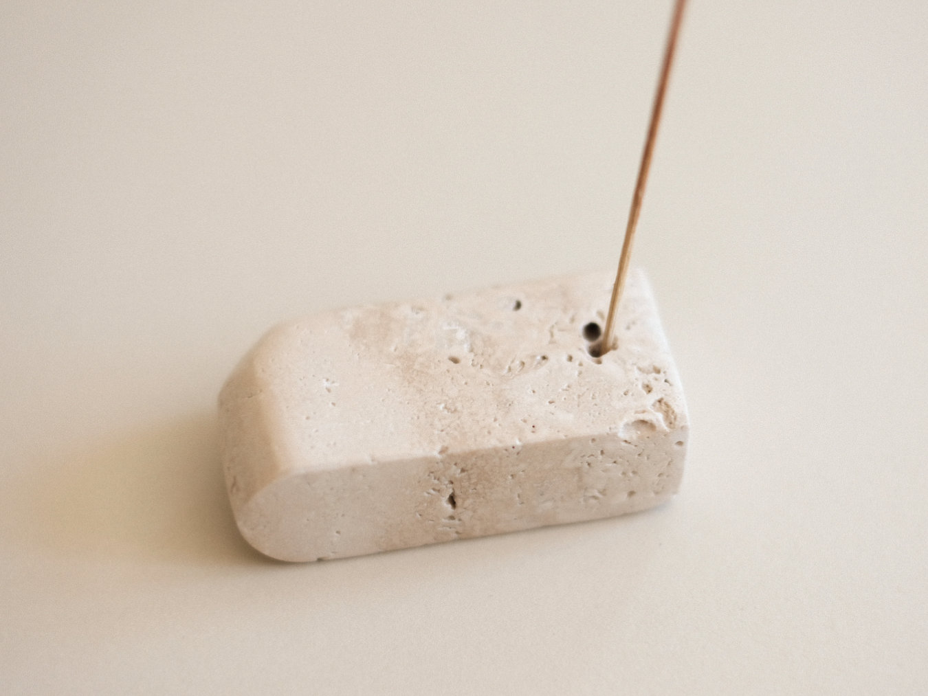 Incense Holder - Natural Travertine