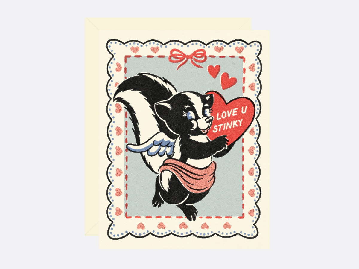 Love U Stinky Skunk - Love Greeting Card