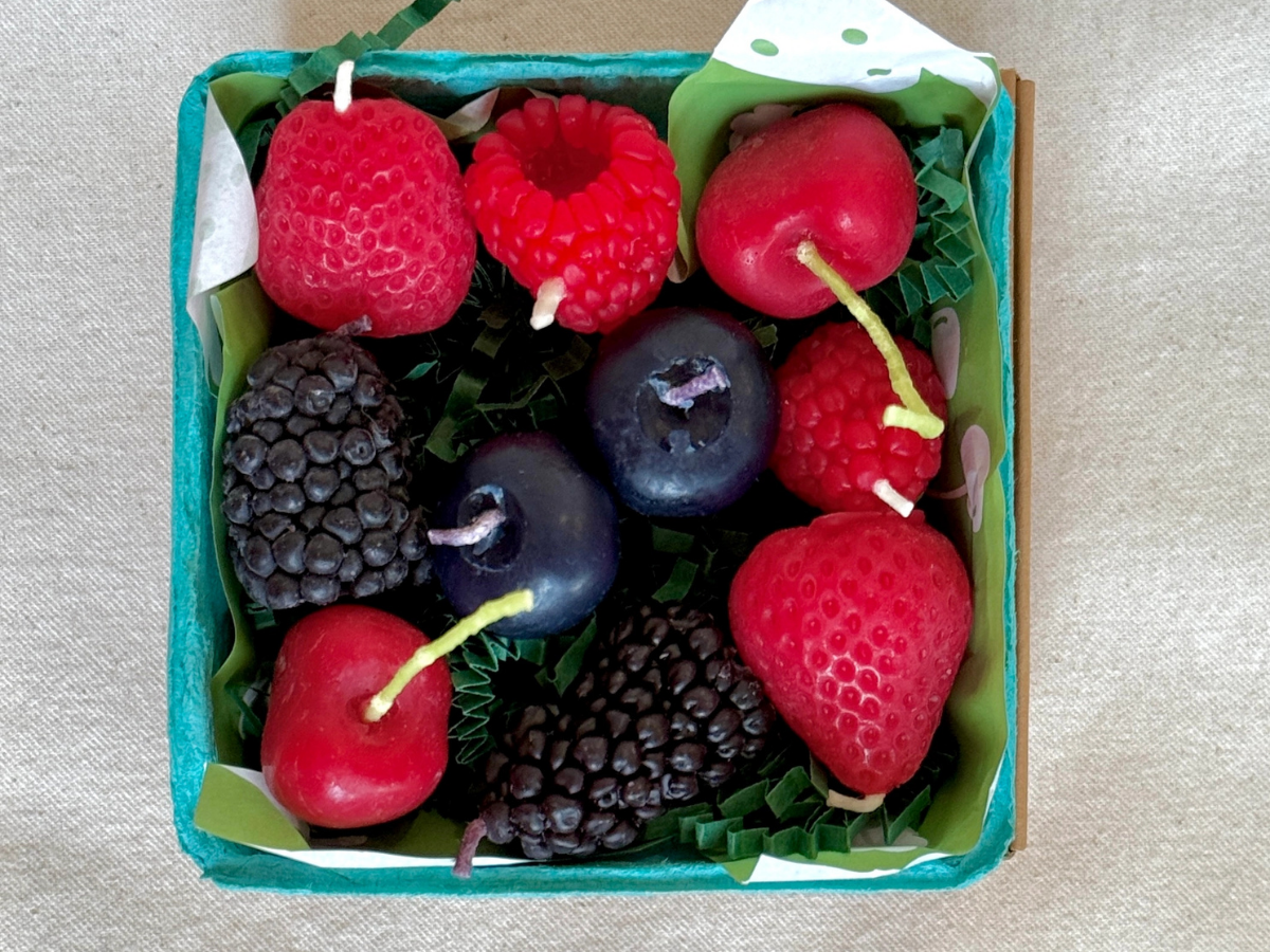 Beeswax Mixed Berries Birthday Candles