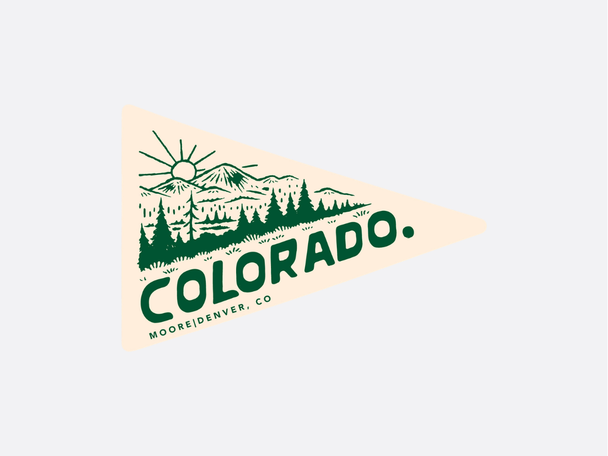 Colorado Day Pennant - Sticker