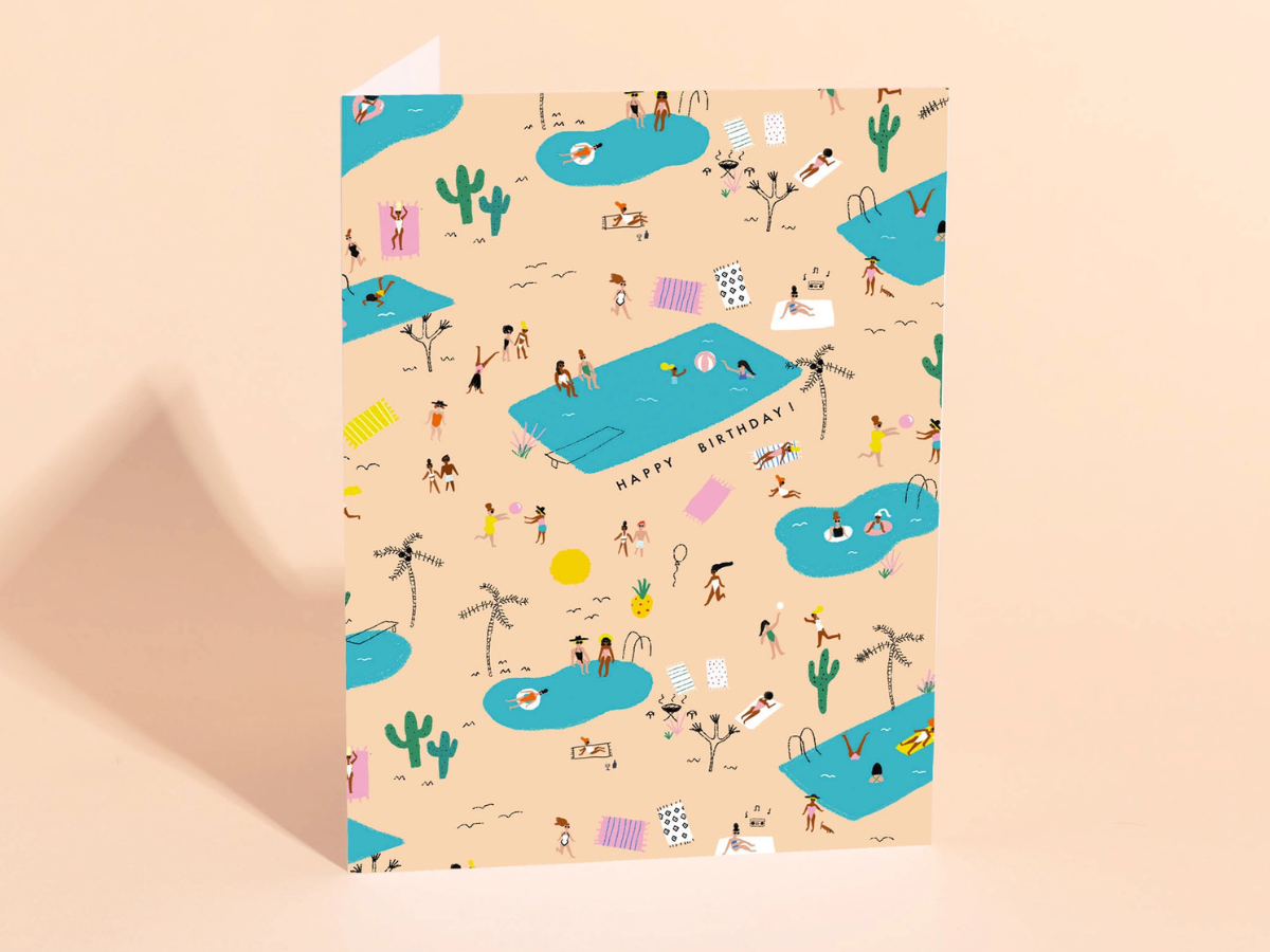 Pool Party Forever - Birthday Card