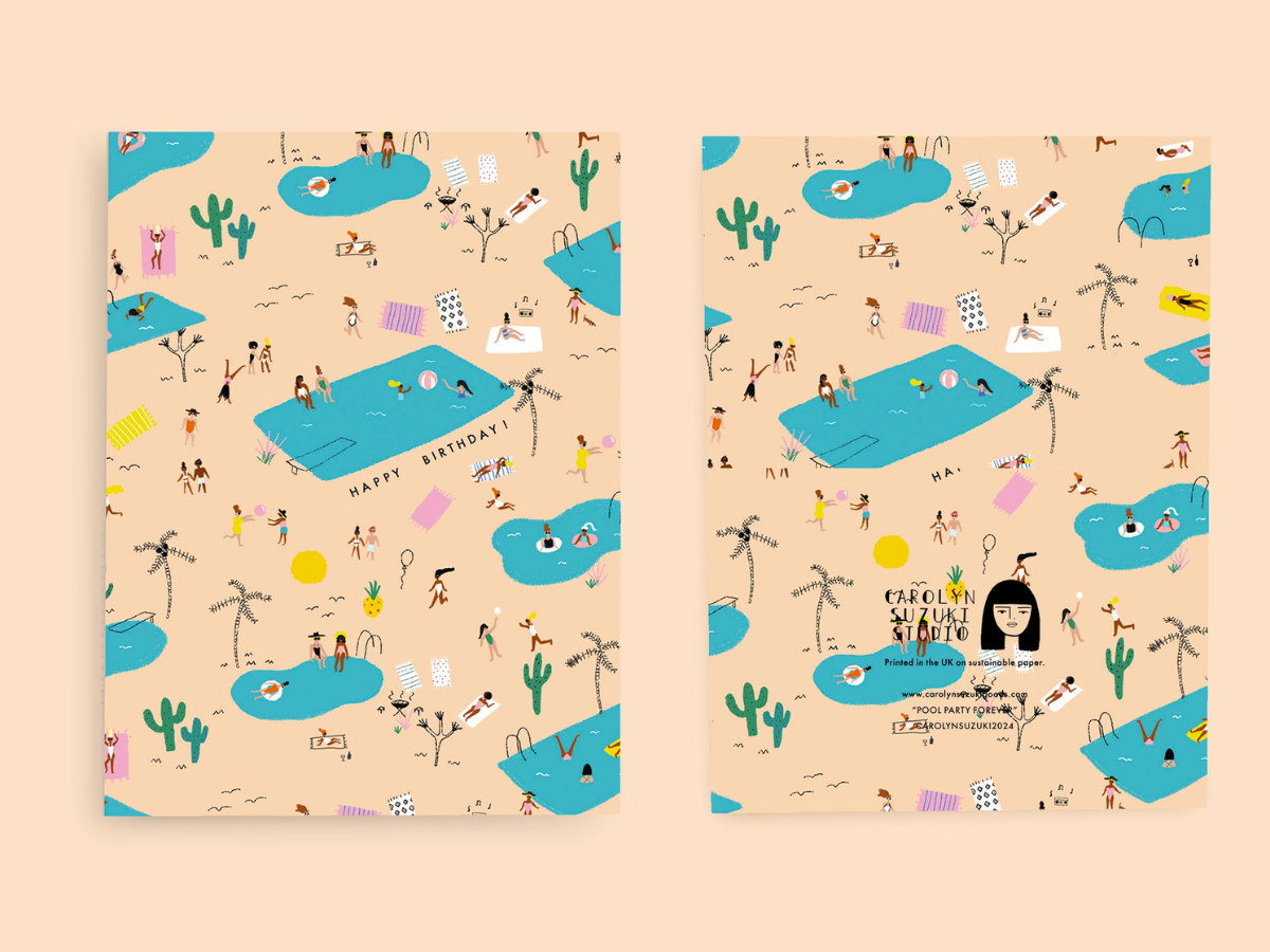 Pool Party Forever - Birthday Card
