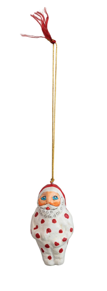 Hand Painted Santa Ornament