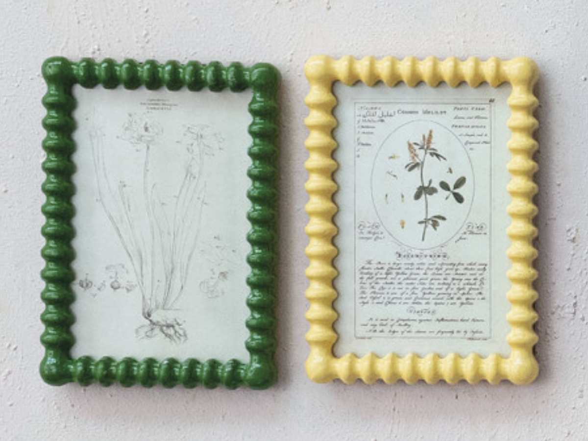 Spindle Photo Frame - Yellow