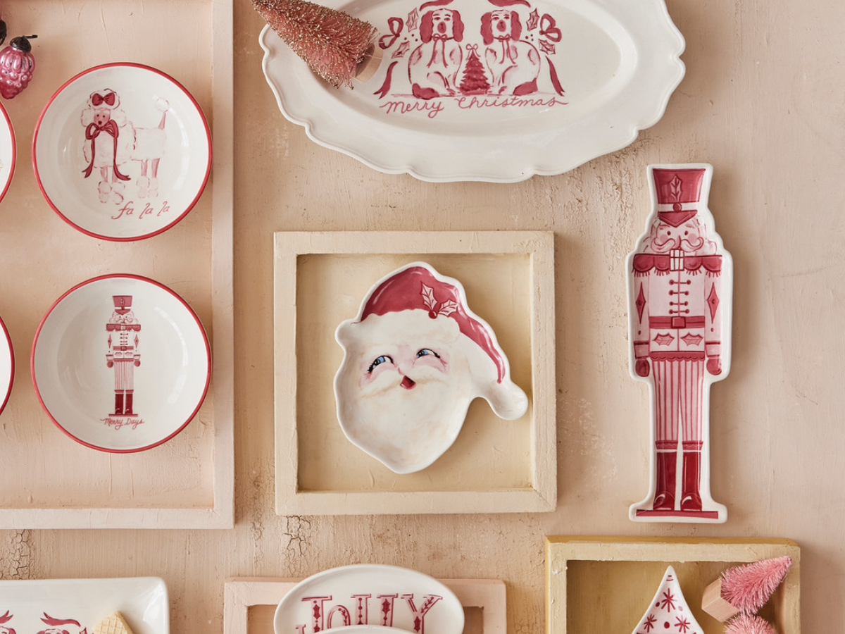 Stoneware Santa Plate