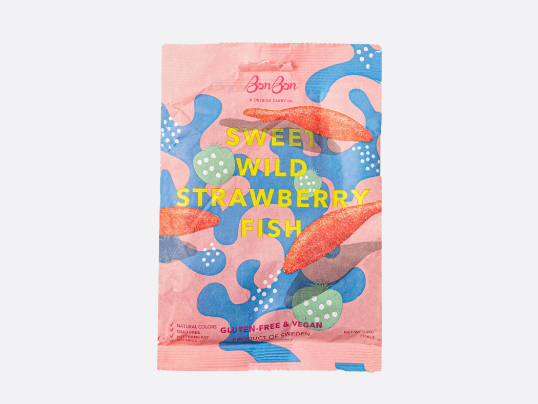 Sweet Wild Strawberry Fish - Swedish Candy