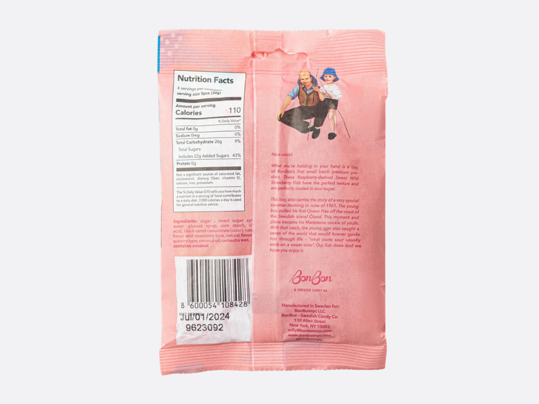 Sweet Wild Strawberry Fish - Swedish Candy