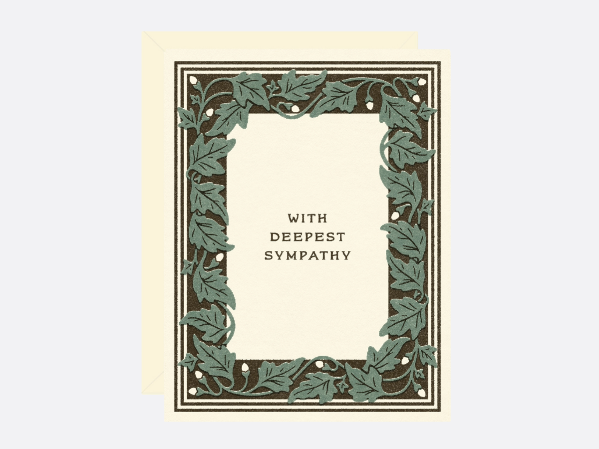 With Deepest Sympathy - Sympathy Card