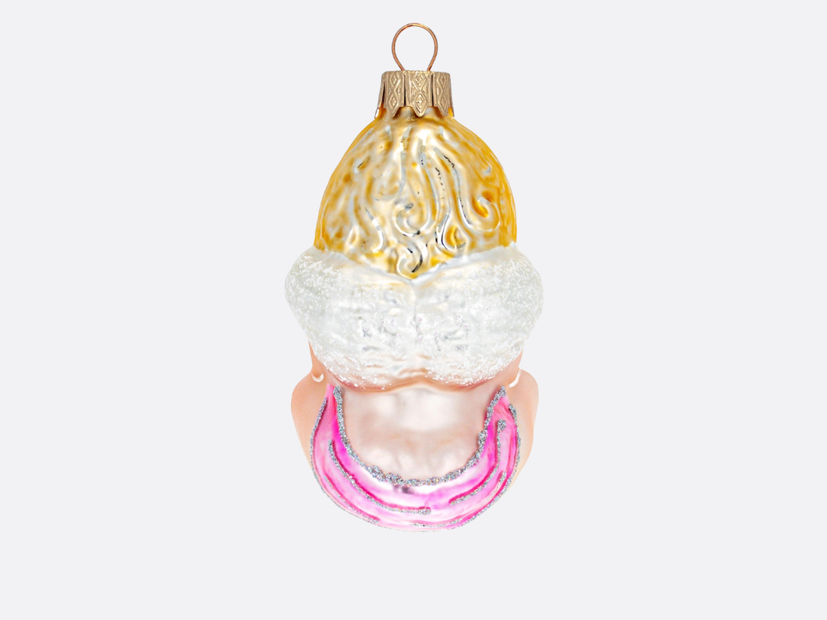 Cherub Angel in Prayer Glass Ornament