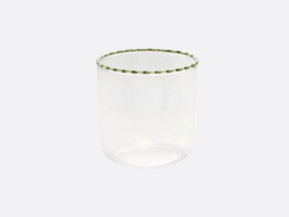 10oz Drinking Glass with Striped Rim