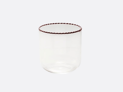 10oz Drinking Glass with Striped Rim