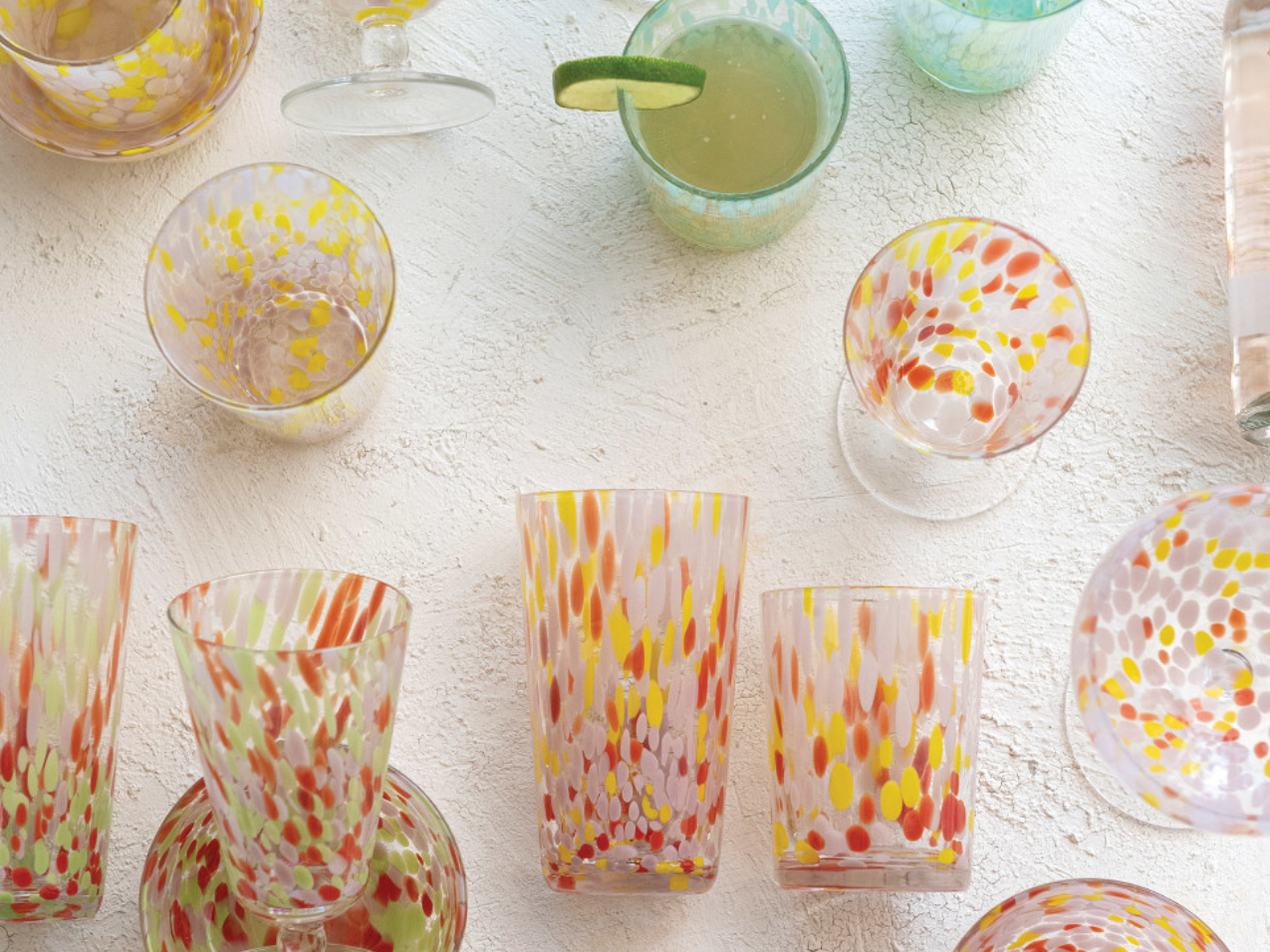Blown Confetti Drinking Glass