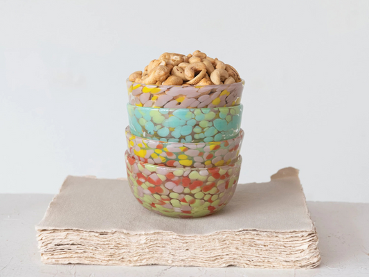 Blown Confetti Glass Bowl