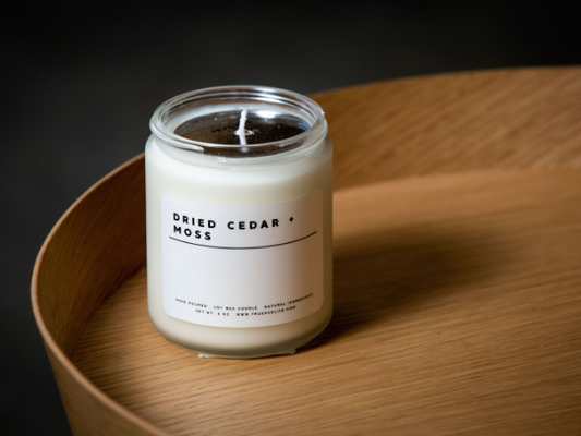 Candle Dried Cedar and Moss Glass
