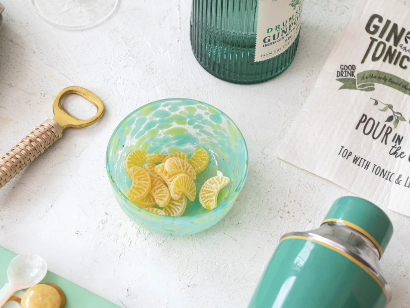 Blown Confetti Glass Bowl