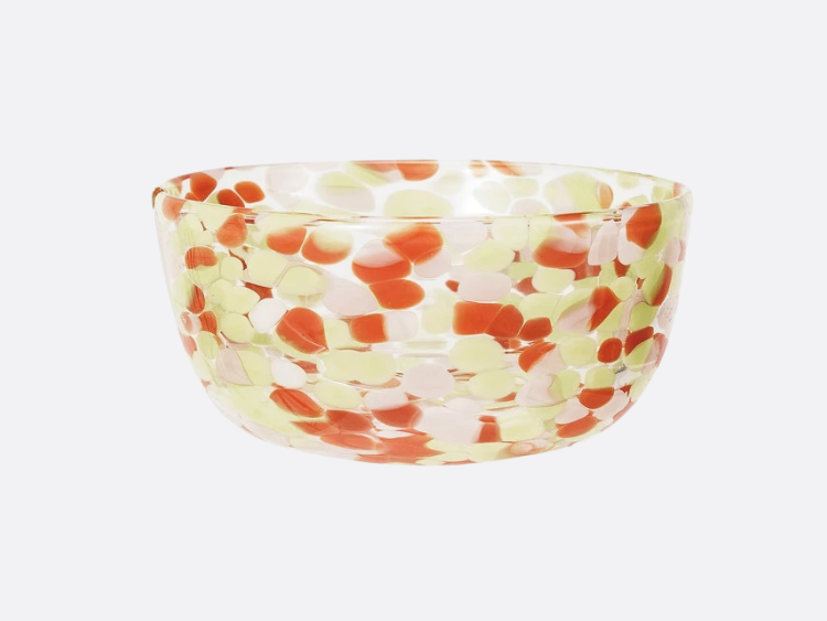 Blown Confetti Glass Bowl