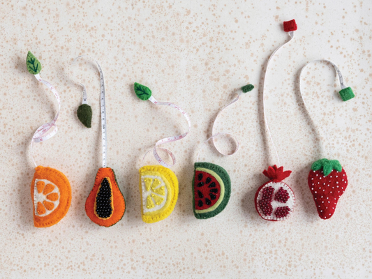 Handmade Embroidered Felt Tape Measures