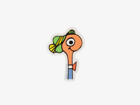 3P4 X Richard Scarry® - Lowly Worm Bust Sticker