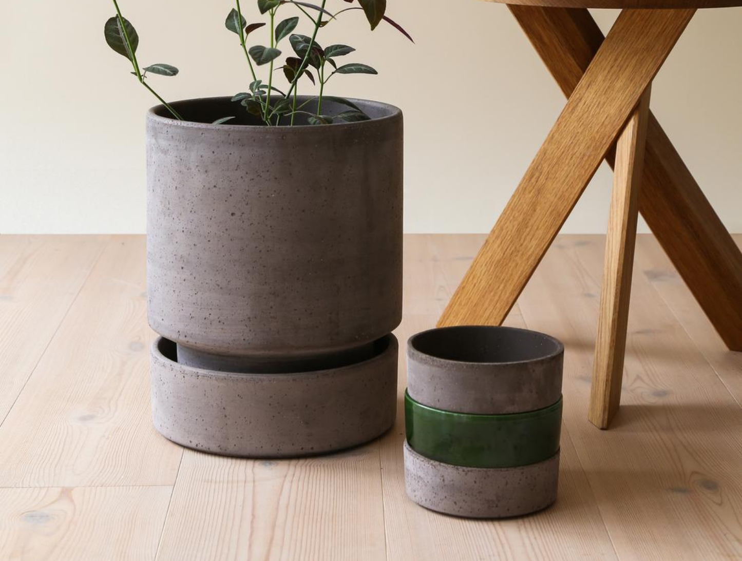 3" Hoff Raw Pot - Grey