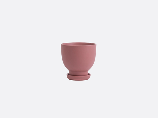 5" Chalice Pot with Water Saucer - Dusty Rose