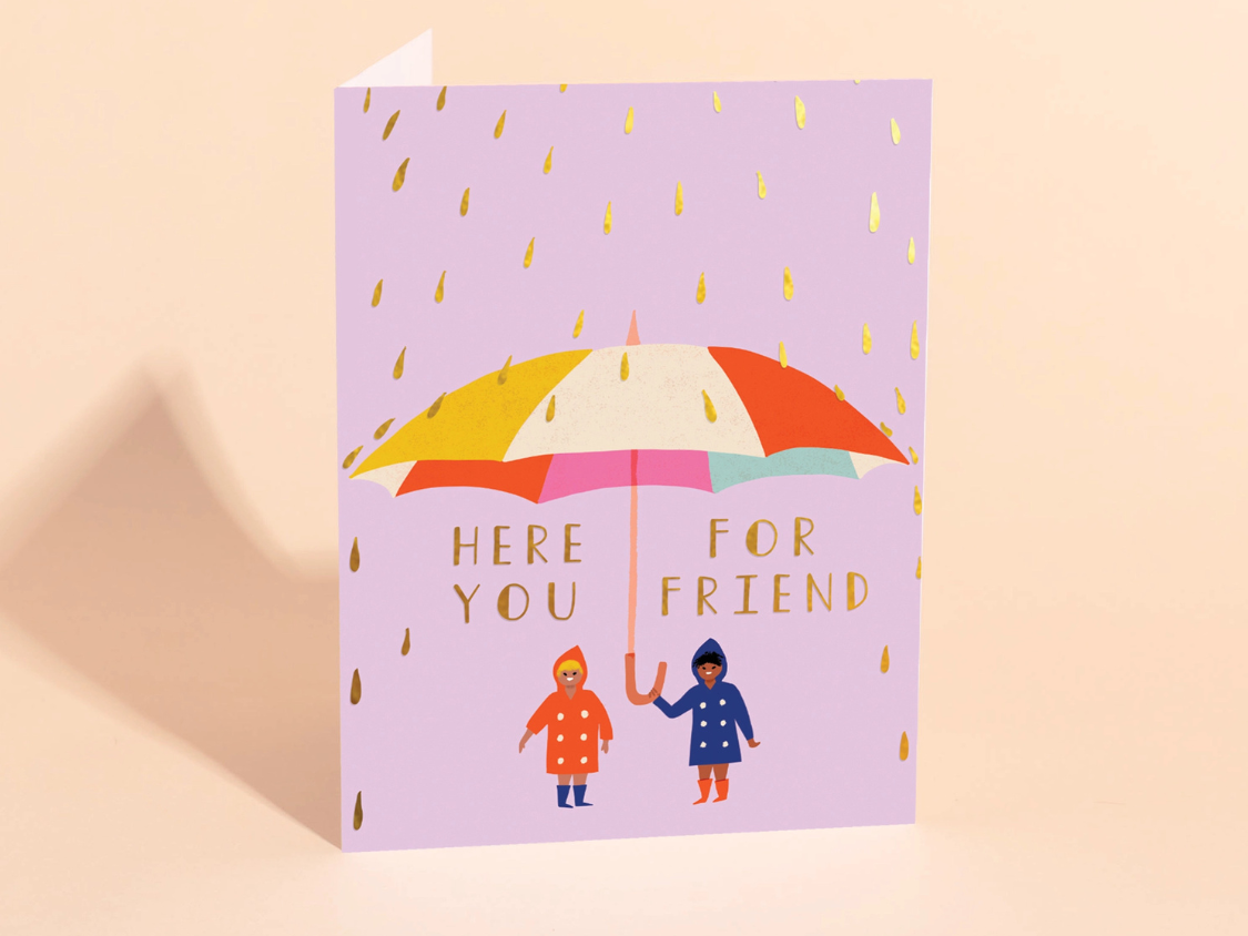 Raindrops - Sympathy Card
