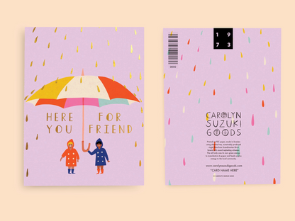 Raindrops - Sympathy Card