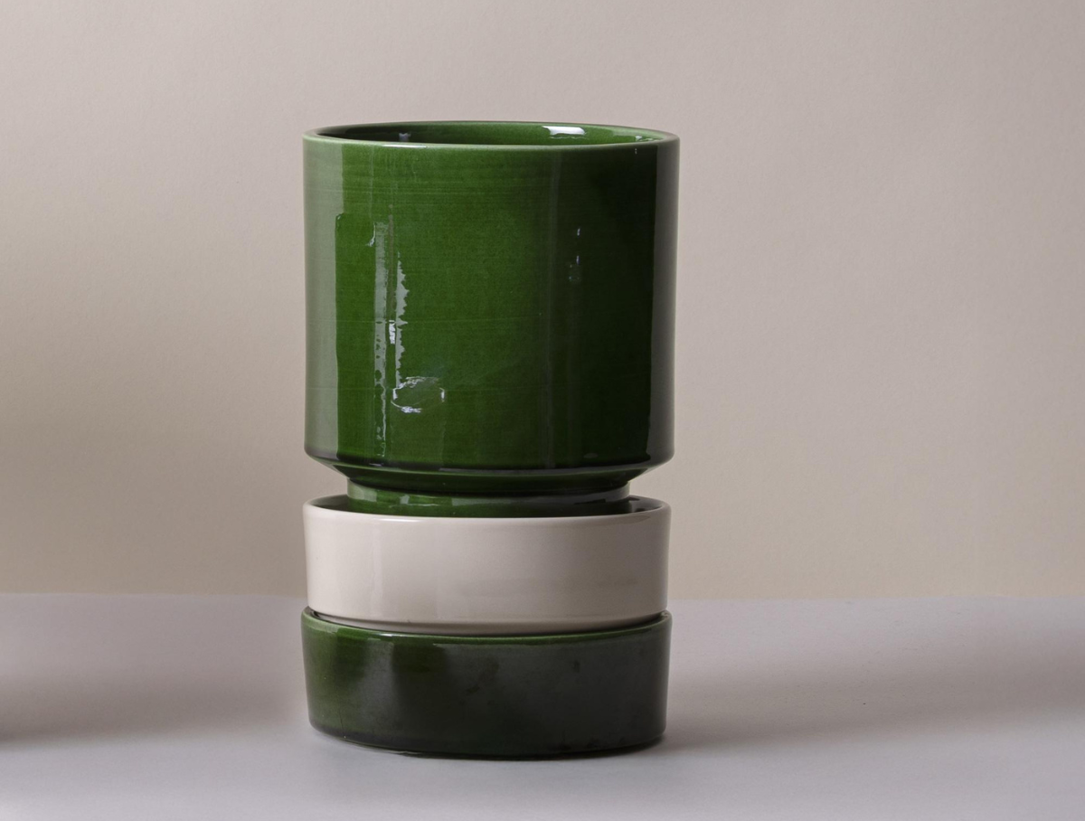 hoff plant pot 7" Hoff Glazed Saucer - Emerald – Beet & Yarrow