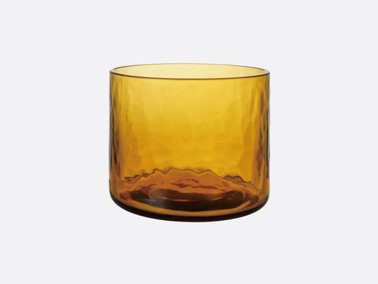 Amber Hammered Drinking Glass