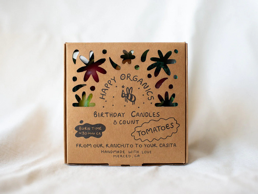 Beeswax Cherry Tomato Birthday Candles