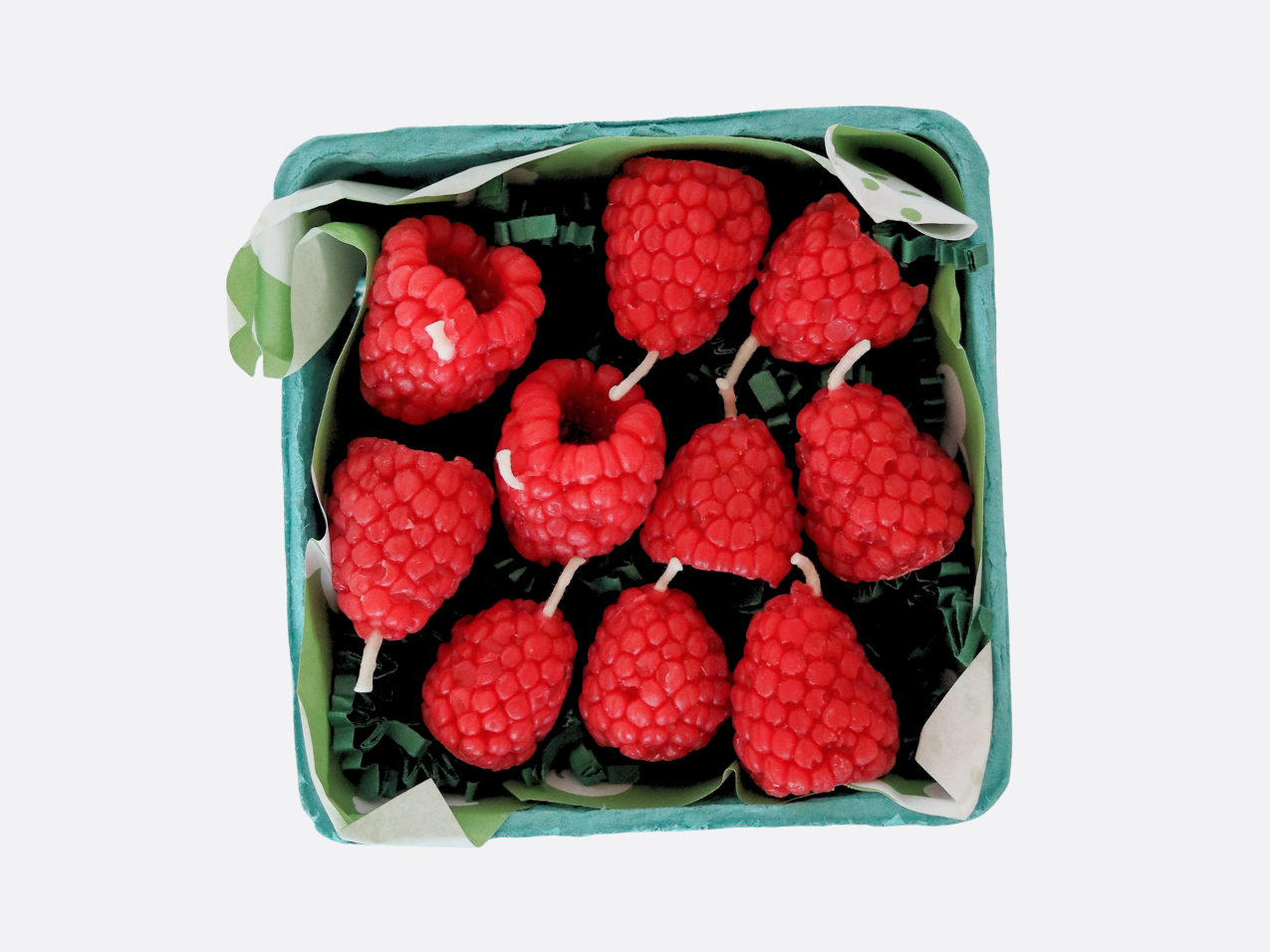 Beeswax Raspberry Birthday Candles