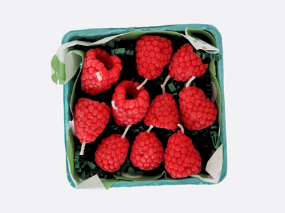 Beeswax Raspberry Birthday Candles