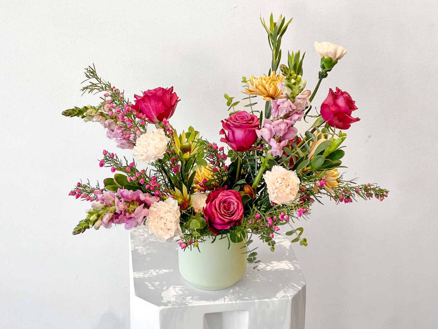 Berries & Cream Flower Arrangement
