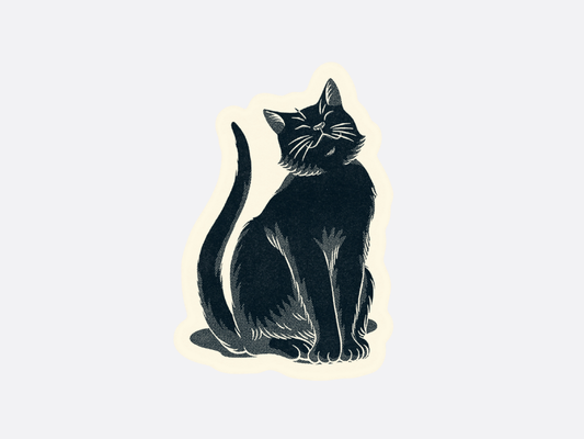 Black Cat Sticker