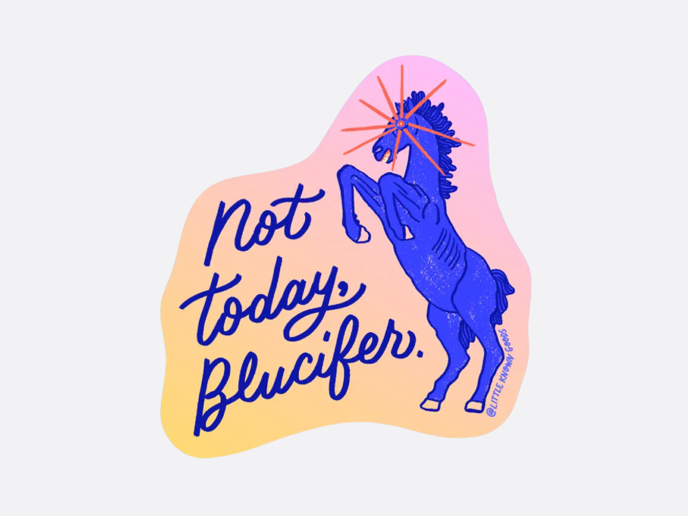 Blucifer Denver Blue Horse - Sticker