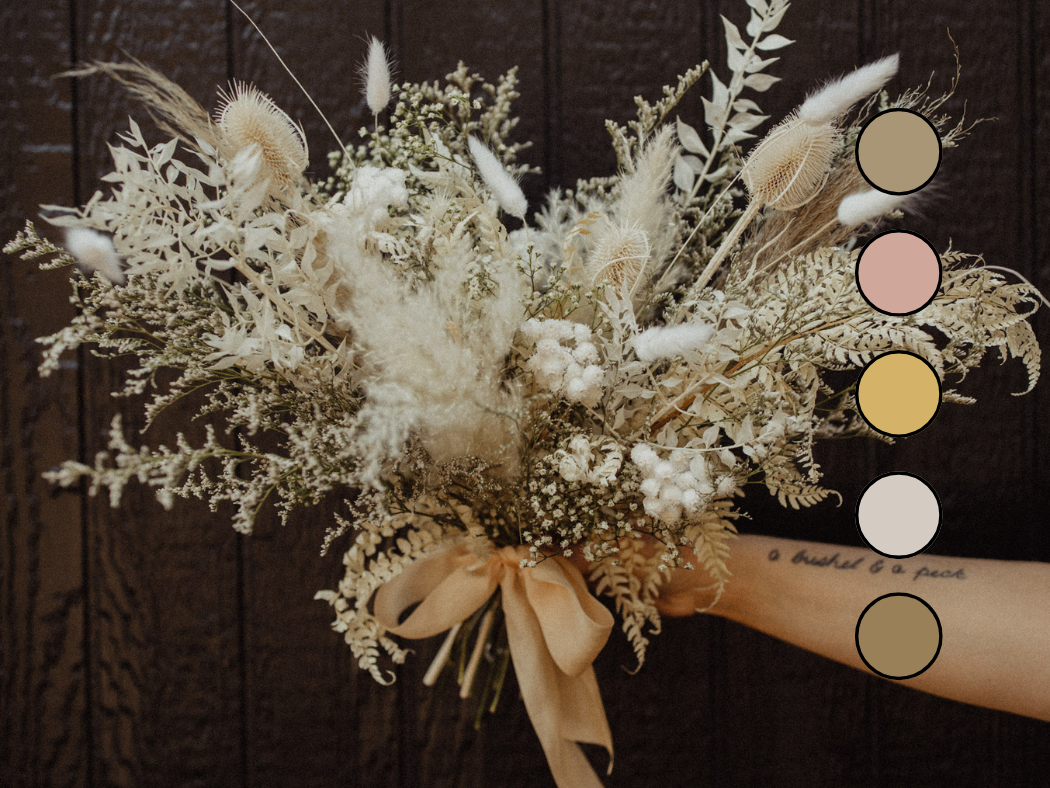 Boho Dried | Elopement  / Intimate Wedding Bouquet