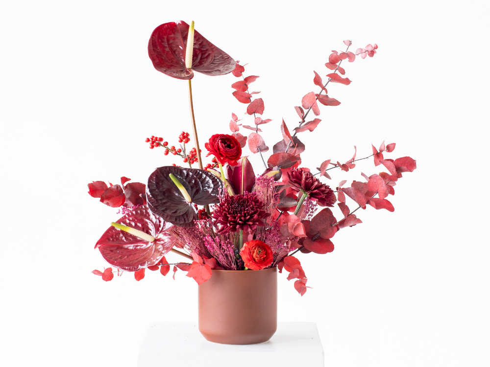Cadmium Red Flower Arrangement